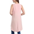 thumbnail image 3 of INSPIRE CHIC Women's High Low Tops Casual Sleeveless Blouse Crewneck Asymmetrical Loose Shirt Summer Top XL Pink, 3 of 6