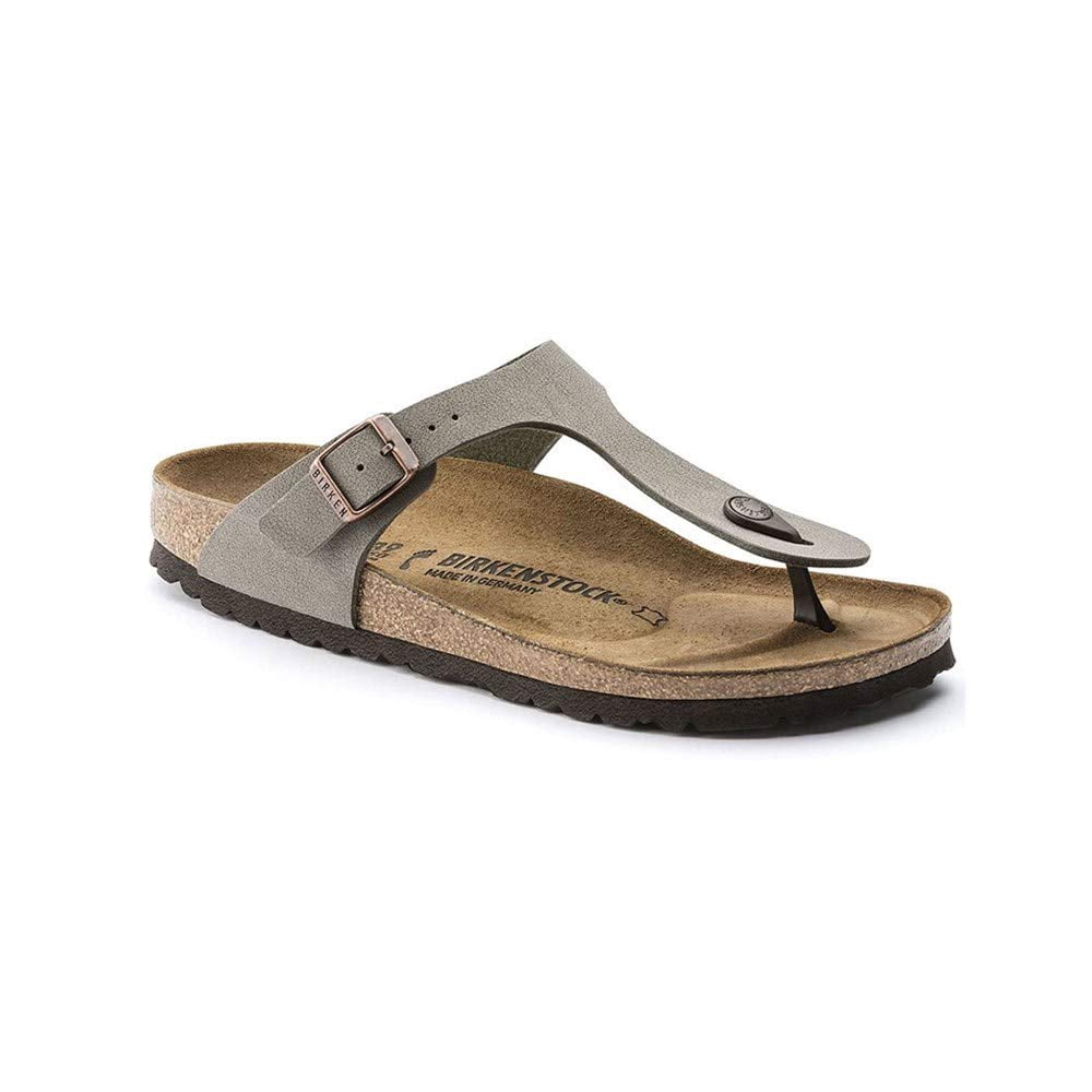 Birkenstock Men's Flip Flop Sandals, Grey Stone Stone, 6.5 Narrow