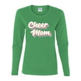 thumbnail image 2 of Wild Bobby Retro Cheer Mom Girl Sports Women Graphic Long Sleeve Tee, Kelly, X-Large, 2 of 5