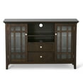 thumbnail image 4 of WyndenHall  Freemont 53-in. Dark Tobacco Solid Wood TV Stand - 53"w x 16.5"d x 34.7" h, 4 of 5