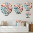 thumbnail image 5 of Designart "Luminous Liquids in Blue and Pink I" Abstract Oversized Wall Clock, 5 of 5