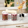 thumbnail image 4 of Yayeee 4 Pack Qtip Holder Bathroom Cotton Swab Canister with Lid Clear Dispenser Set, Pink Flowers, 4 of 6