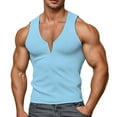 thumbnail image 1 of Débardeurs à Col en V pour Homme Sans Manches, Camisole de Dessous pour l'Été, Tenue Décontractée, 1 of 5