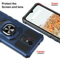 thumbnail image 7 of Compatible for Consumer Cellular Iris Connect Case w/Tempered Glass Screen Protector [Military Grade] Ring Car Mount Kickstand Shockproof Hard Phone Case - Blue, 7 of 7