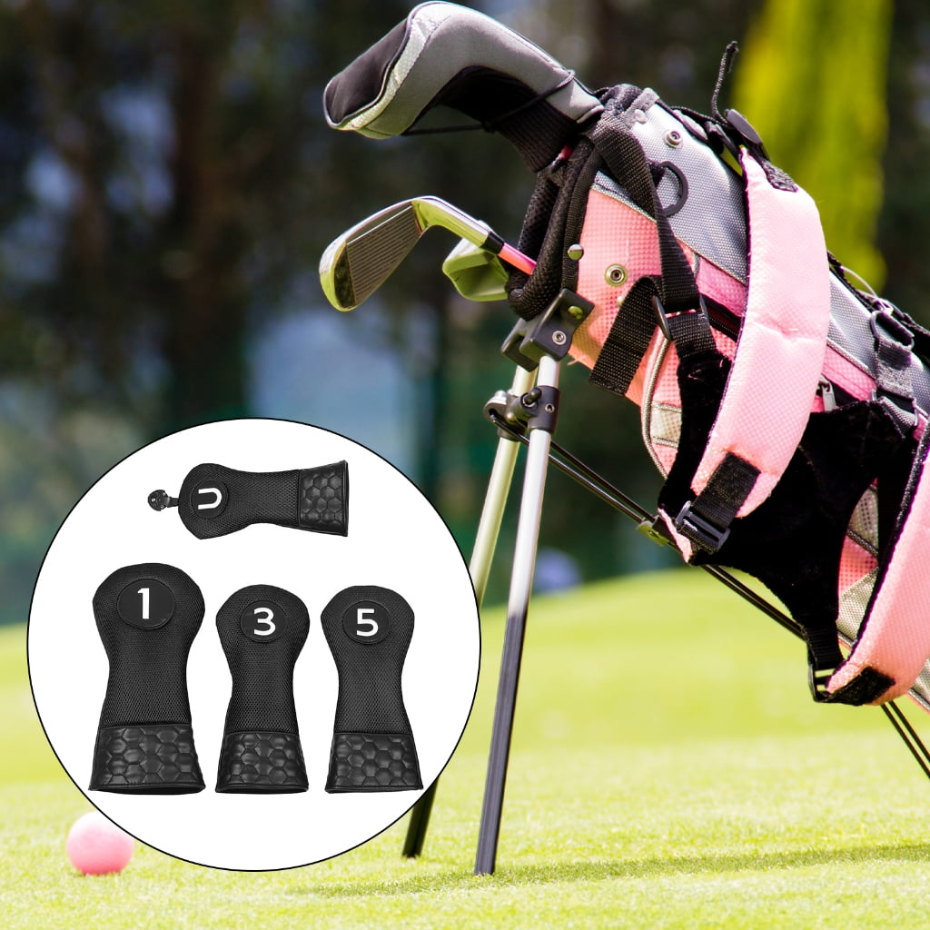 ANXPTIME 4Pcs PU Golfs Head Protective Cover for Drivers Golfs Head Cover Putter Protective Guard Golfs Iron Headcover Club Cover