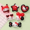thumbnail image 2 of 10 Uds. Nuevo lindo Animal de dibujos animados Navidad negro rojo gatito hueso resina álbum de recortes Diy joyería niños regalo accesorios de horquilla C07, 2 of 4