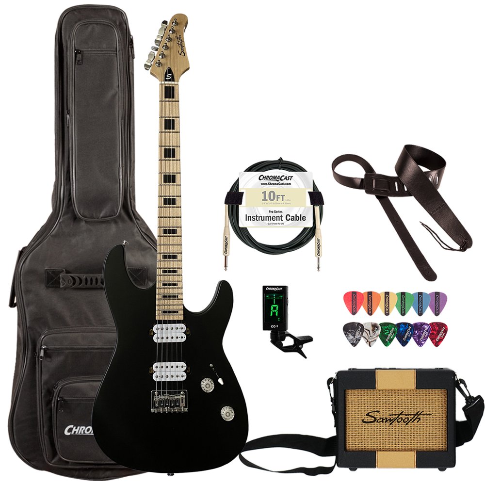 Sawtooth STM24 Electric Guitar Travel Bundle with Portable 5 Watt Amp