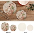 thumbnail image 3 of SKYSONIC Rabbit Flowers Eggs Pot Holders Trivets, 2 Pcs Heat Resistant Trivets,Happy Easter Cotton Thread Weave Mats for Hot Pads Pans Pot Bowl Teapot for Kitchen Decor, 3 of 7