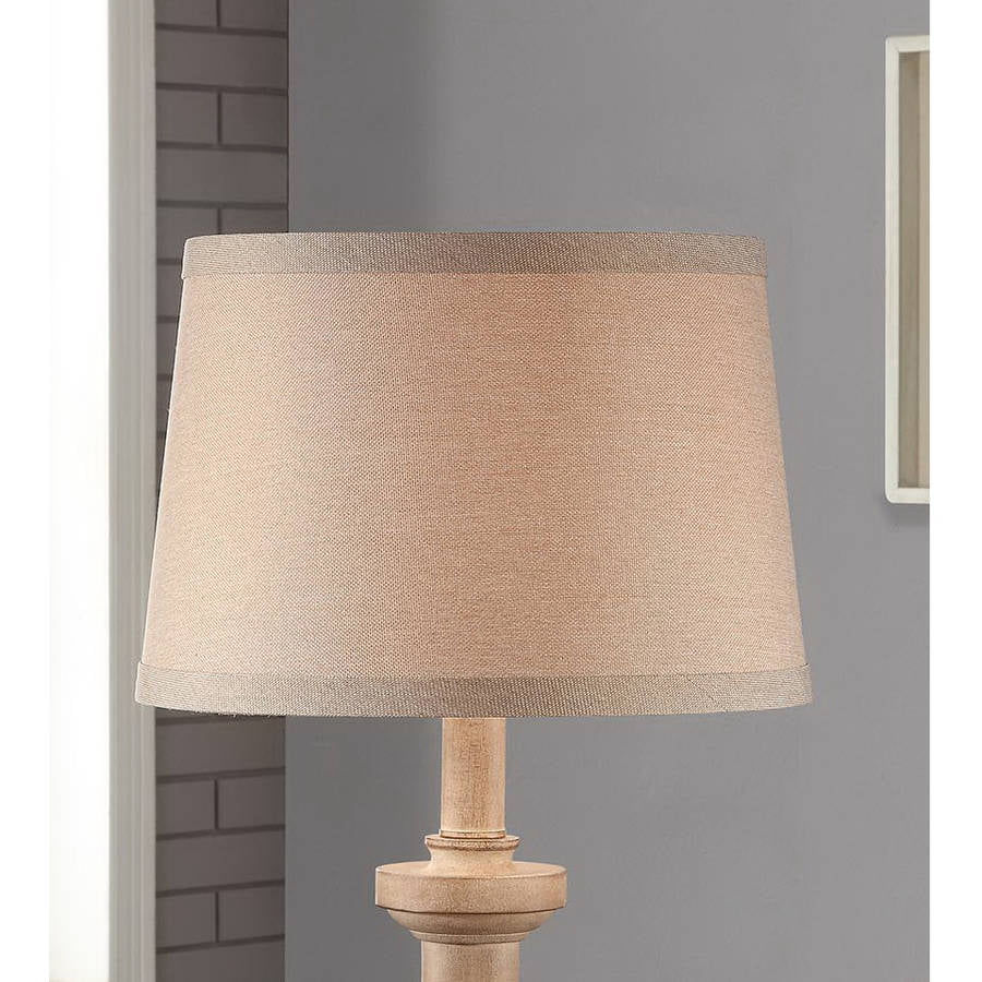 with Silver Lining Brown Lampshade Homespun