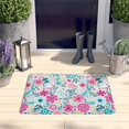 thumbnail image 2 of Pioneer Flower Floral Print Flannel Non Slip Door Rugs,Washable Door Mats Indoor,Decorative Door Mats,Dirt-Resistant and Absorbent Doormat for Entrance,Bedroom,Kitchen,Bathroom,31.5"x17", 2 of 4