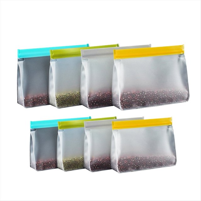 8 Bolsas Reutilizables un Galón, Bolsas Reutilizables para Almacenar Alimentos, Bolsas Reutilizables para Congelador, Bolsas Reutilizables para Almuerzo Almacenamiento en Cocina