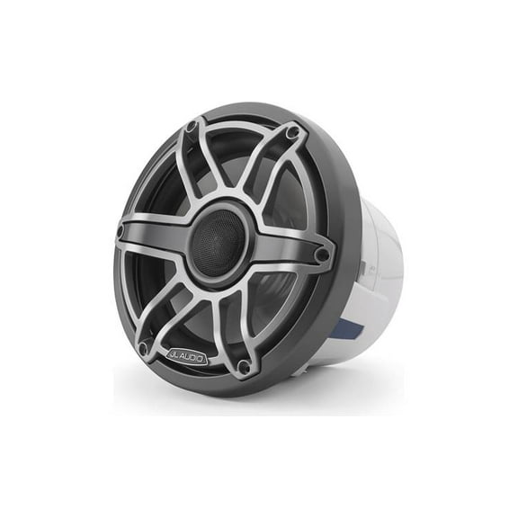 JL Audio 8.8-Inch M6 Marine Coaxial Speaker System, Gunmetal & Titanium, Sport Grille