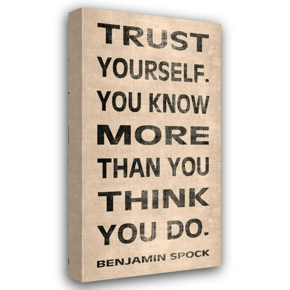 N Harbick 18x32 Gallery Wrapped Canvas Wall Art Titled - Trust Yourself