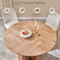 thumbnail image 5 of OKD 47” Round Dining Table for 4–6, Circle Kitchen Table with Cross Base, Round Dining Room Table for Dining Room, Kitchen, Living Room, Light Tree Knot, 5 of 5