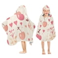 thumbnail image 2 of Cute Cherry Print Hooded Beach Towel Kids Bath Towels Quick Dry for Pool Swiming 50" x 23.5" Microfiber Soft Bathrobe, 2 of 7