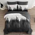 thumbnail image 5 of Dintszyayue White Gray Comforter Set Queen,7Pcs Abstract Gradient Soft Bed in a Bag Adult(90"x90"), 5 of 7