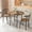 Brown, variant on Homall 3 Piece Wood and Metal Dining set, Small dining table for 2 ,for Living Room, Dining Room, Kitchen, White