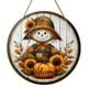 thumbnail image 4 of Letrero redondo de madera Fiudx con forma de calabaza y girasol, 4 of 5