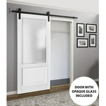 Sliding Barn Door 30 X 80 With Hardware Lucia 22 Matte White
