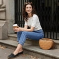 thumbnail image 2 of Ecetana Women's Leather Loafers Cozy Slip-Ons Driving Shoes Lightweight Work Flats for Women, 2 of 8