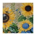 thumbnail image 4 of Acheng Sunflowers Flowers Bee Square Fitted Tablecloth 100% Polyester Fiber 52*52, 4 of 8