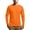 Orange, variant on Lumeqa Mens UPF 50+ UV Sun Protection Shirts Outdoor Long Sleeve SPF Rash Guard for Fishing Hiking Swimming Running Black S