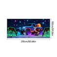 thumbnail image 2 of Uv Activated Christmas Garage Door Cover Banner, Glows In Dark 2D Flat Holiday Garage Door Covers with Cartoon Santa and Elf, Xmas Outdoor Indoor Party Decoration （59.06*82.68 Inch）, 2 of 6