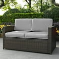 thumbnail image 2 of Crosley Palm Harbor Wicker Patio Loveseat in Brown and Gray, 2 of 7