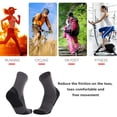 thumbnail image 5 of Frogued 1Pair Thick Warm Winter Socks Wear Resistant Breathable Moisture-wicking Non-Slip Cuff Men Thermal Hiking Socks Dark Gray,M, 5 of 13