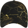thumbnail image 2 of Black and Gold Background Print Sport Hat,Washed Baseball Cap Adjustable Low Profile Classic Dad Hat for Men Women, 2 of 8