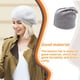 thumbnail image 3 of Qarigey Beanie Hat Cómodo Casual Color sólido Gorros para adultos Gorras Turbante simple Mujeres Hombres Sombreros para la decoración del vestido Sombreros cuero gris Qarigey AP009244-17B, 3 of 6