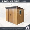 thumbnail image 2 of CarButler 6x5ft Metal Outdoor Storage Shed with Window and Transparent plate,Lockable Sliding Doors for Garden Backyard Patio Coffee, 2 of 7