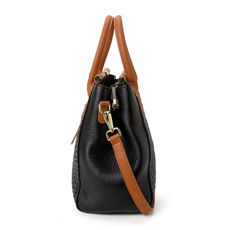 Genuine leather crocodile snake-print women's handbag 2025 detachable shoulder strap large capacity single shoulder strap