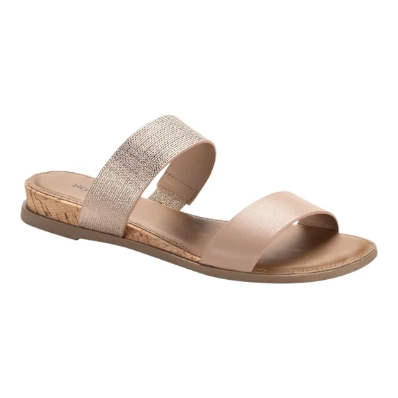 Sun Stone Easten Slide Sandals Rose Metallic 6M