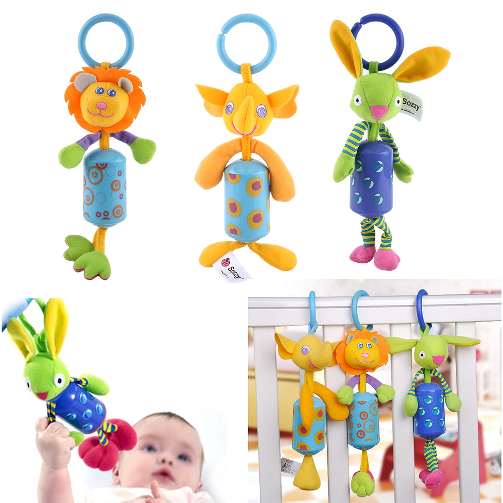 Stars Newborn Infant Plush Animal Rattle Car Seat Adorable Hanging Toy one