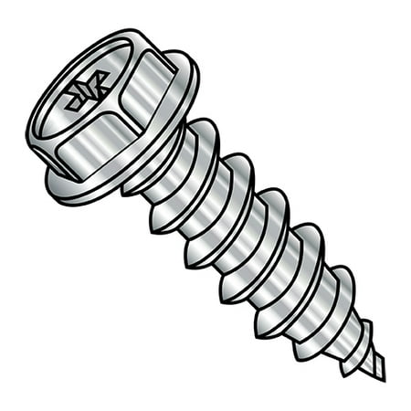 

10-12X1/2 Phillips Indent Hex washer Self Tap Screw Type A Full Thread 18-8Stainless Steel (Pack Qty 4 000) BC-1008APW188
