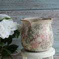 thumbnail image 5 of Ceramic Pots for Plants, Vintage Plant Pot with Drainage Hole, 6.11in. Planter for Indoor Plants, Crackle Glaze Finish Flower Pot, Perfect Tuscan Ceramic Planter for Gardening, Pastel Meadow, 5 of 15