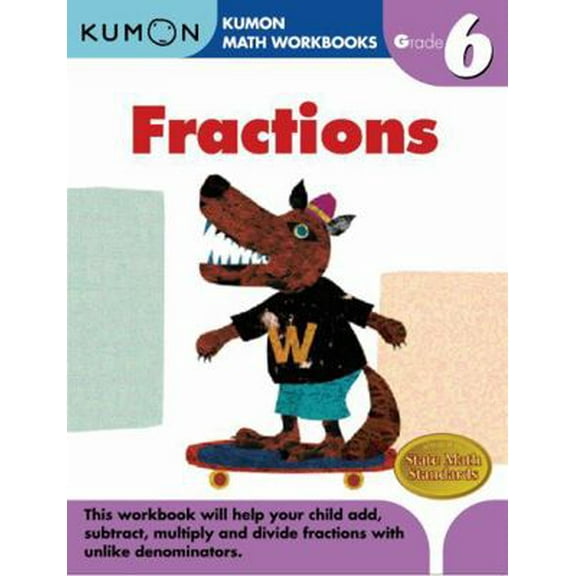 Pre-Owned Kumon Grade 6 Fractions (Paperback) 1933241608 9781933241609