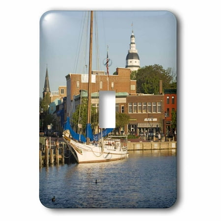 3dRose Annapolis city docks, Severn River, Maryland - US21 JME0005 - John and Lisa Merrill, 2 Plug Outlet Cover
