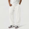 thumbnail image 6 of Jerdar Men's Textured Waist Sweatpants Drawstring Elastic Waist Wide-leg Pants, 6 of 6