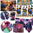 thumbnail image 2 of Monster Godzillaed Vs King Konged Birthday Supplies Plate Cup Balloon Banners Cake Topper Party Decorations for Boy Baby Shower, 2 of 10