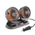 thumbnail image 1 of Wisewang Plastic Vehicle Cooling Fan Detachable Cable Power Dual 2 Gear Rotation Internal Dashboard Fans Accessories 24V Truck, 1 of 6