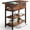 Berry Brown, variant on Yoobure End Table with Charging Station, Flip Top Side Table with USB Ports and Outlets, Sofa Couch Table Bedside Table for Living Room Bedroom, Narrow Nightstand with Storage Shelves for Small Space