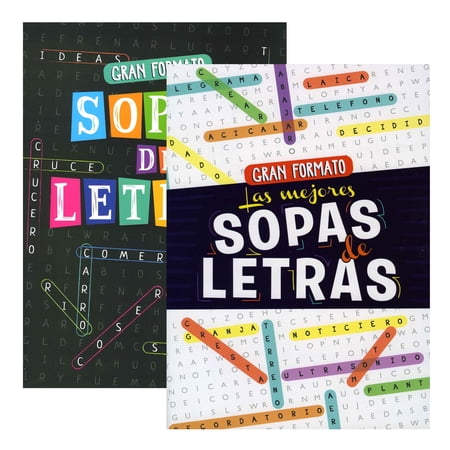 Spanish Find A Word Puzzle V 2 Titles Word Search Finds Words Books 2-Pack