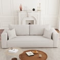 thumbnail image 5 of Onbeam 89" Corduroy Sofa, 3-Seater Living Room Couch, Side Pocket, No Assemble, White - Focalsweet Auth., 5 of 8