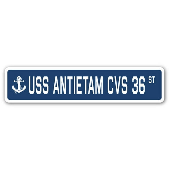 USS ANTIETAM CVS 36 Street Sign us navy ship veteran sailor gift