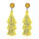 thumbnail image 1 of Pendientes con borlas en capas Yuxing Estilo bohemio Juego de 3 Color amarillo + blanco + rosa, 1 of 4
