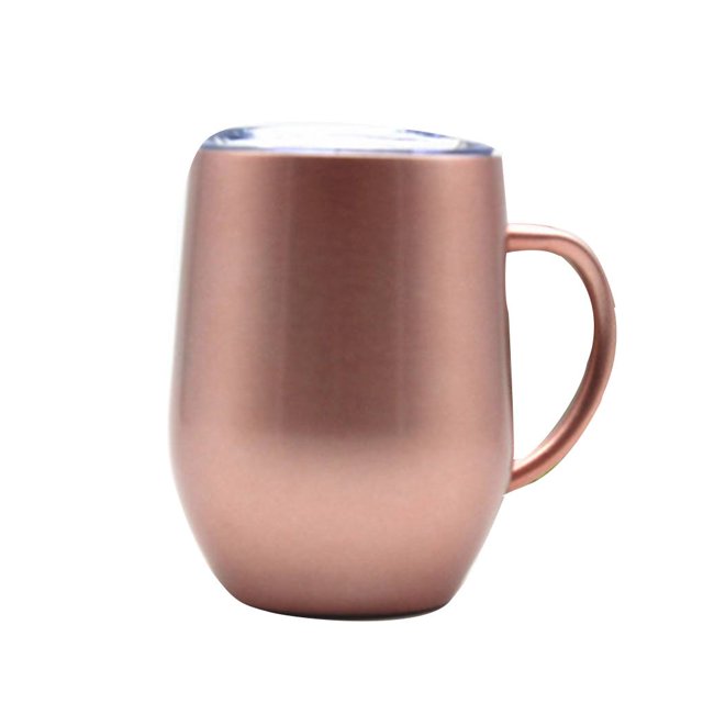 Taza de café aislada al vacío con asa y tapa Vaso de café de doble pared de acero inoxidable Inevent JJ24506-05