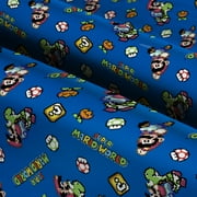 Springs Creative 18 x 22 Cotton Nintendo Super Mario Retro Toss Precut Fabric for Sewing & Craft