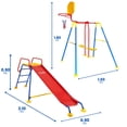 thumbnail image 2 of Columpio para niños Enerplay, Balancín, Resbaladilla y Canasta, Centro de diversión infantil 3 en 1, Columpio para jardín e interiores, Kit Completo de Entrenamiento, Columpio Manchester Plus Enerplay, 2 of 4